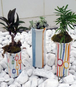 Vases Céramique Avec Plantes